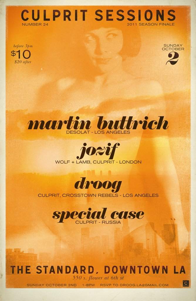 Culprit Sessions: Martin Buttrich, Jozif, Droog - Página frontal