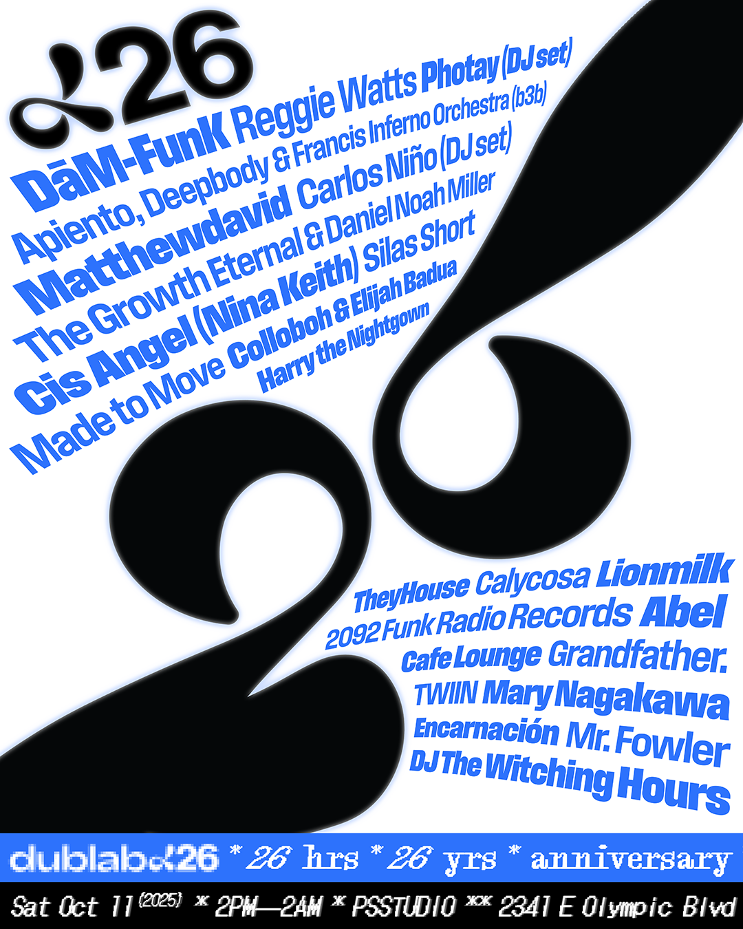 DUBLAB 26th Anniversary at Psstudio, Los Angeles