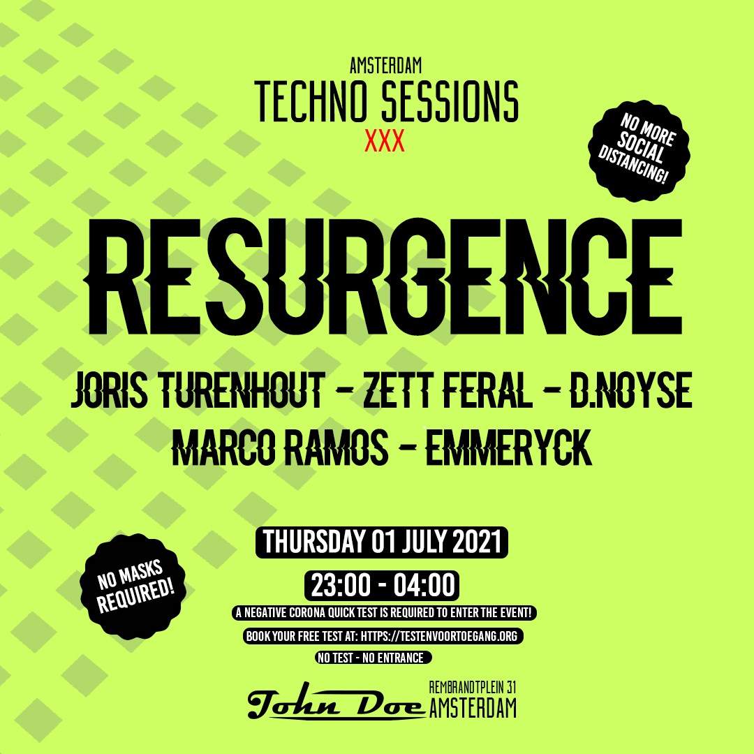 Amsterdam Techno Sessions - Resurgence - フライヤー裏