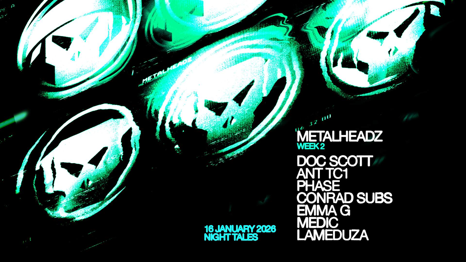 Metalheadz Residency: Doc Scott, Ant TC1, Phase, Conrad Subs +