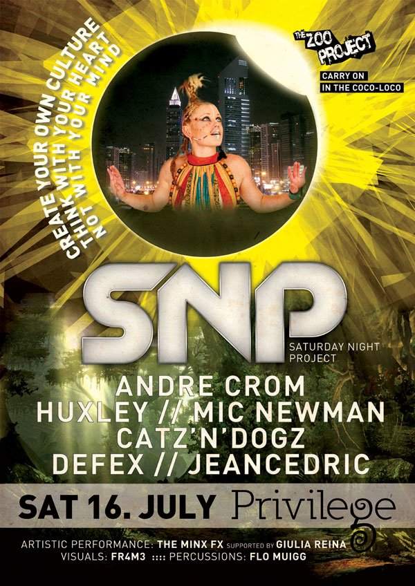 Snp featuring Off Recordings Party: Andre Crom, Huxley, Mic Newman - Página frontal