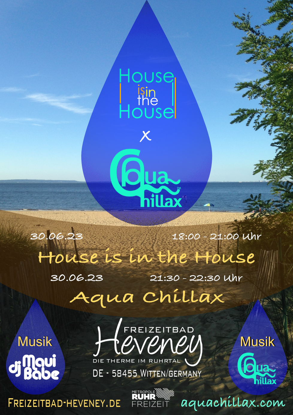 House is in the House x Aqua Chillax - フライヤー表