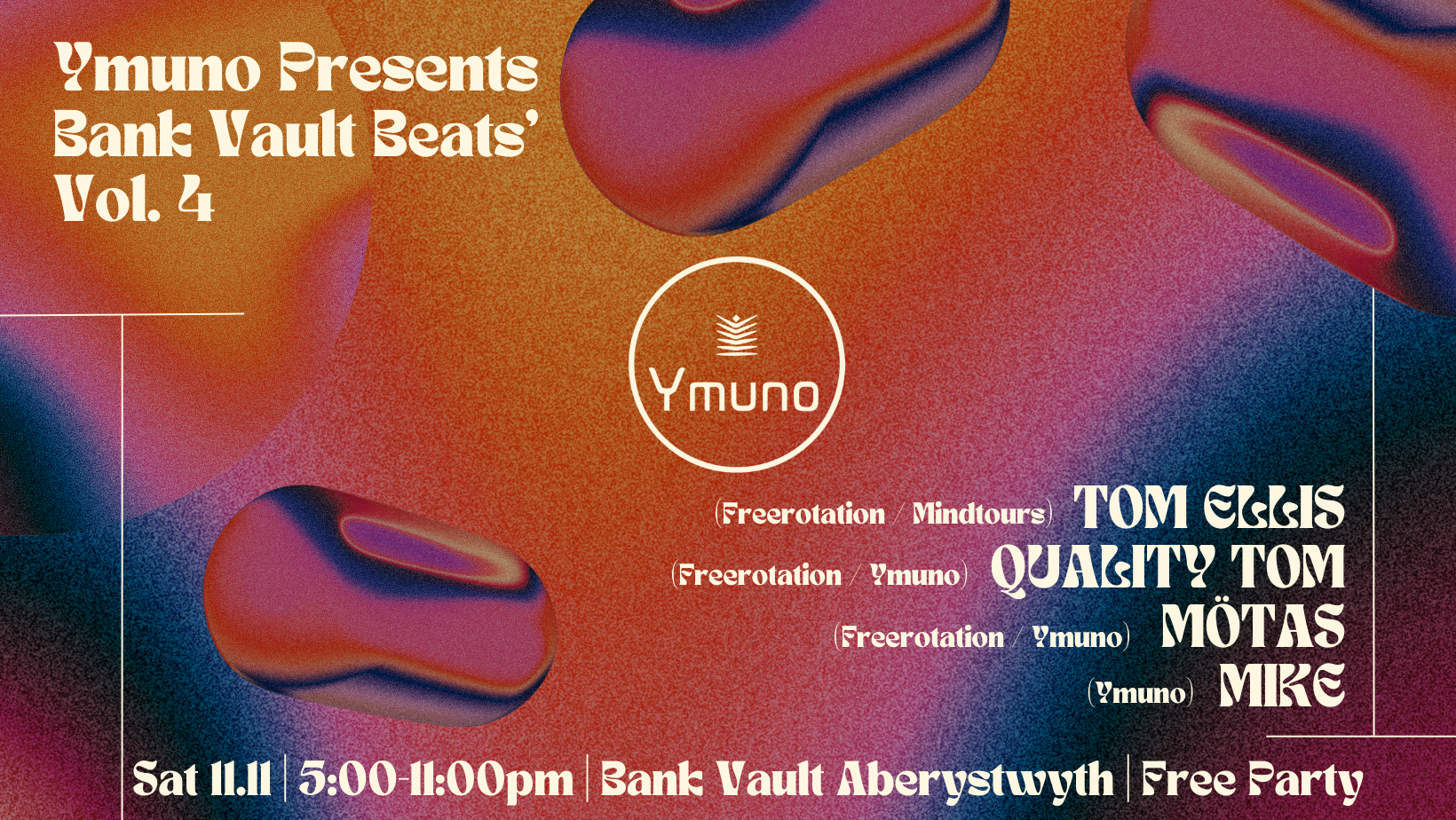 Ymuno presents: Bank Vault Beats Vol.4 with Tom Ellis - フライヤー表
