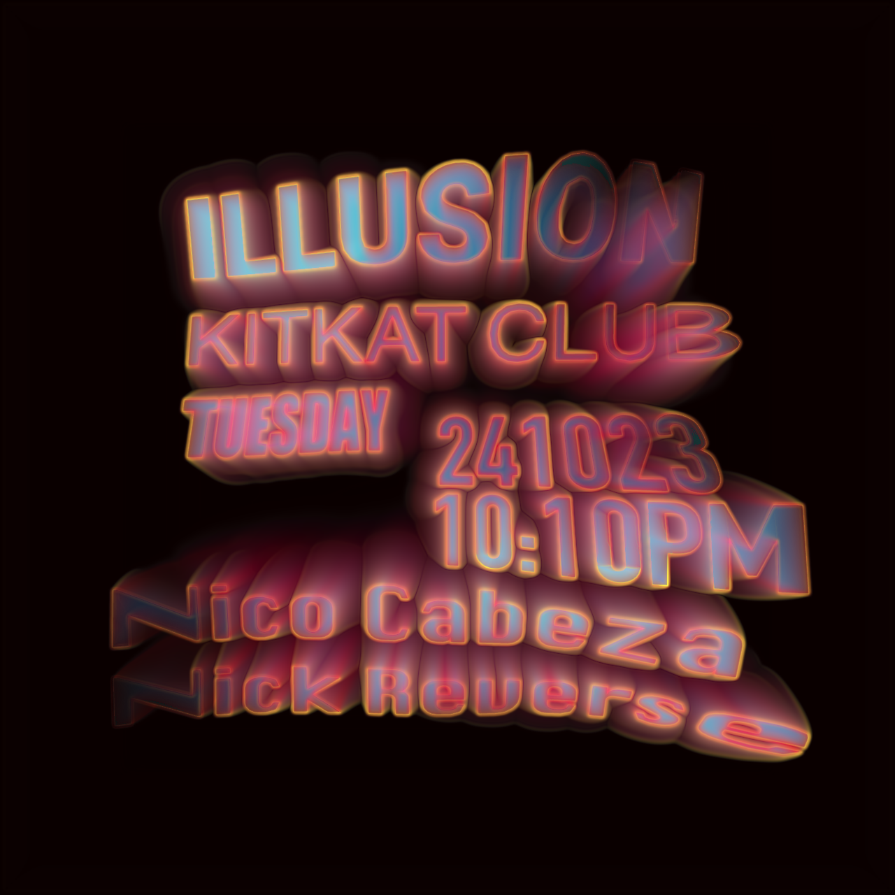 ILLUSION at KitKat Club - フライヤー表