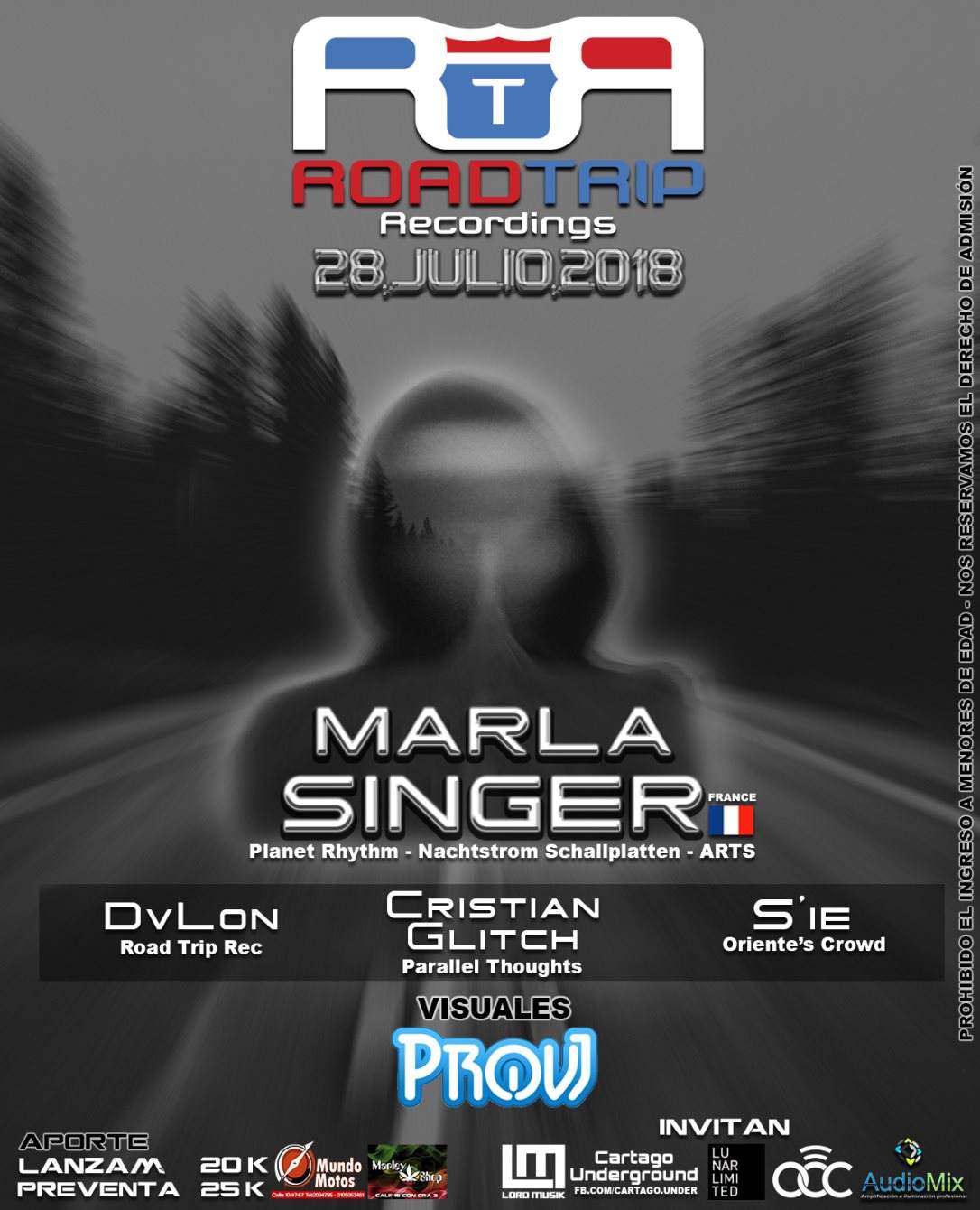 Road Trip Pres. Marla Singer en Cartago - フライヤー表