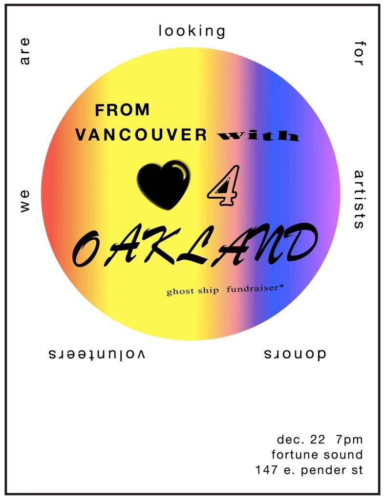 From Vancouver, with <3, 4 Oakland - Página frontal