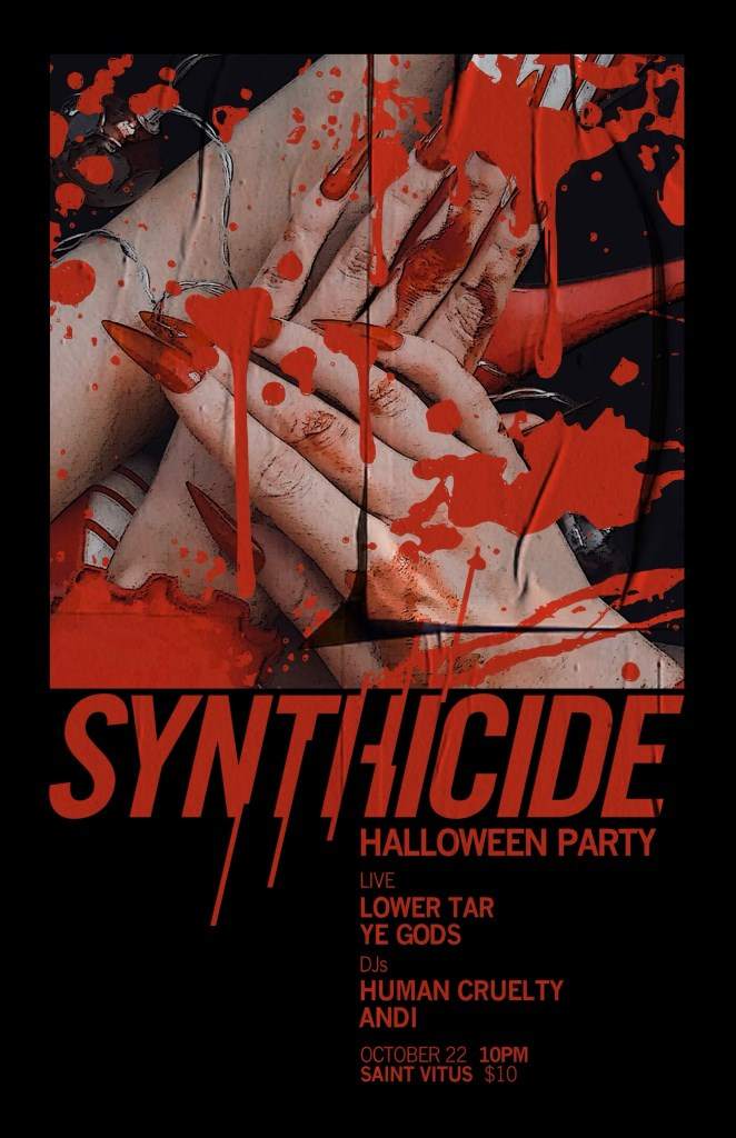 Lower Tar, Ye Gods - Synthicide Halloween Party - フライヤー表