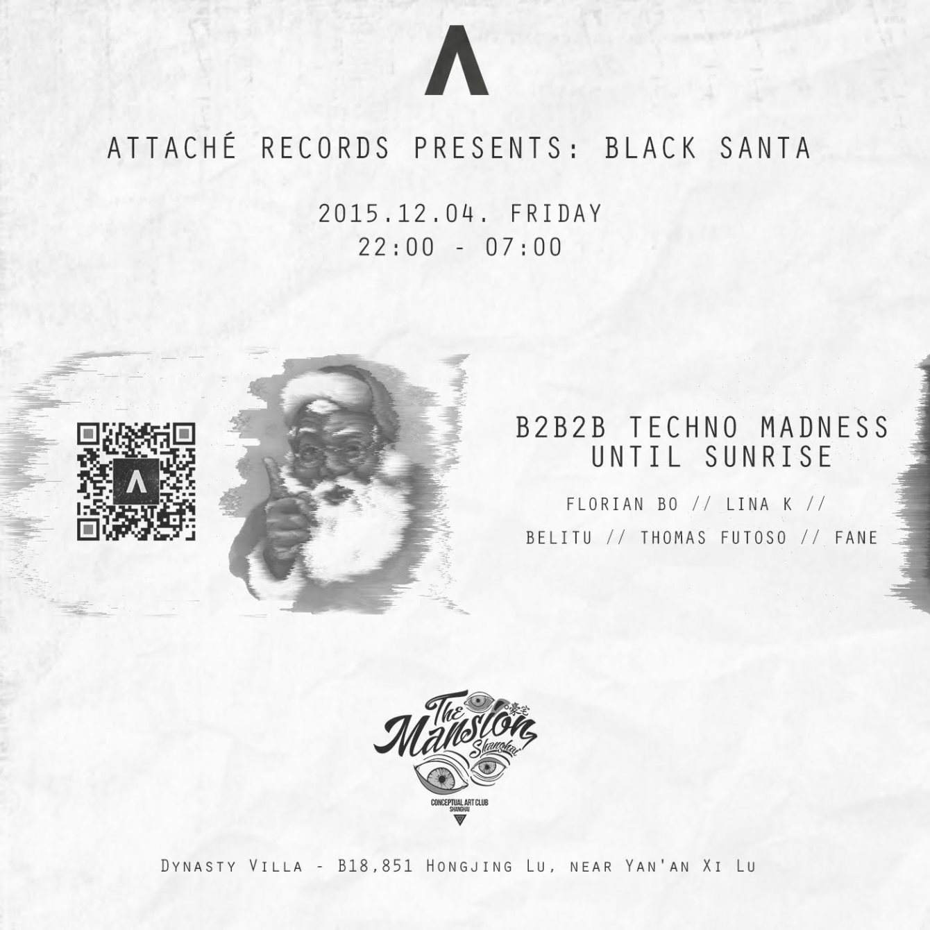Attache Records presents: Black Santa - フライヤー表