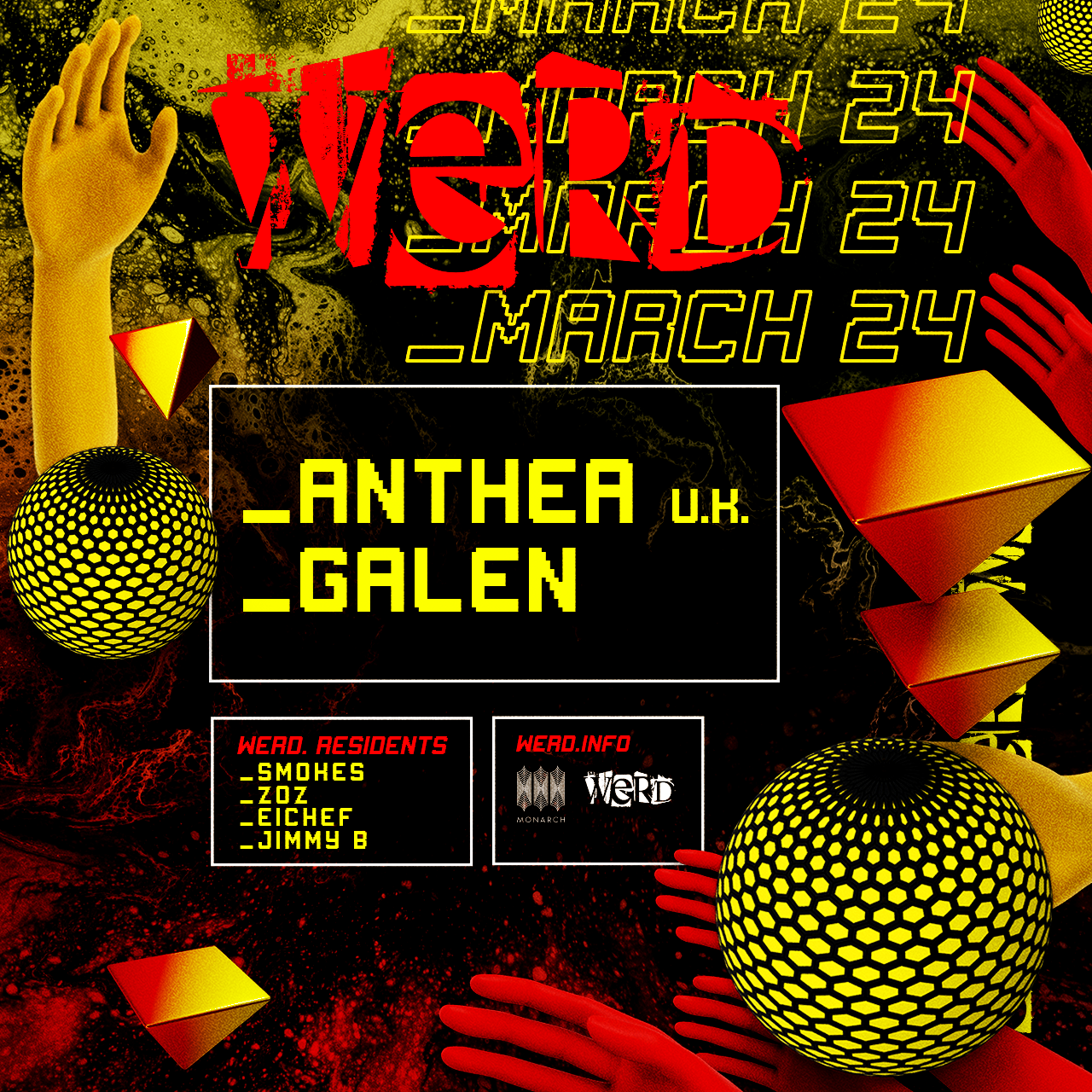 WERD. with Anthea (UK), Galen, WERD DJS - フライヤー裏