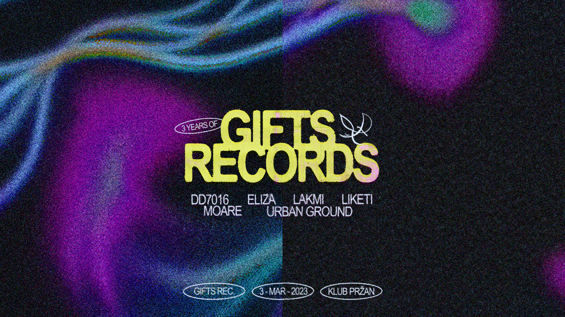 3 years of Gifts Records - フライヤー裏