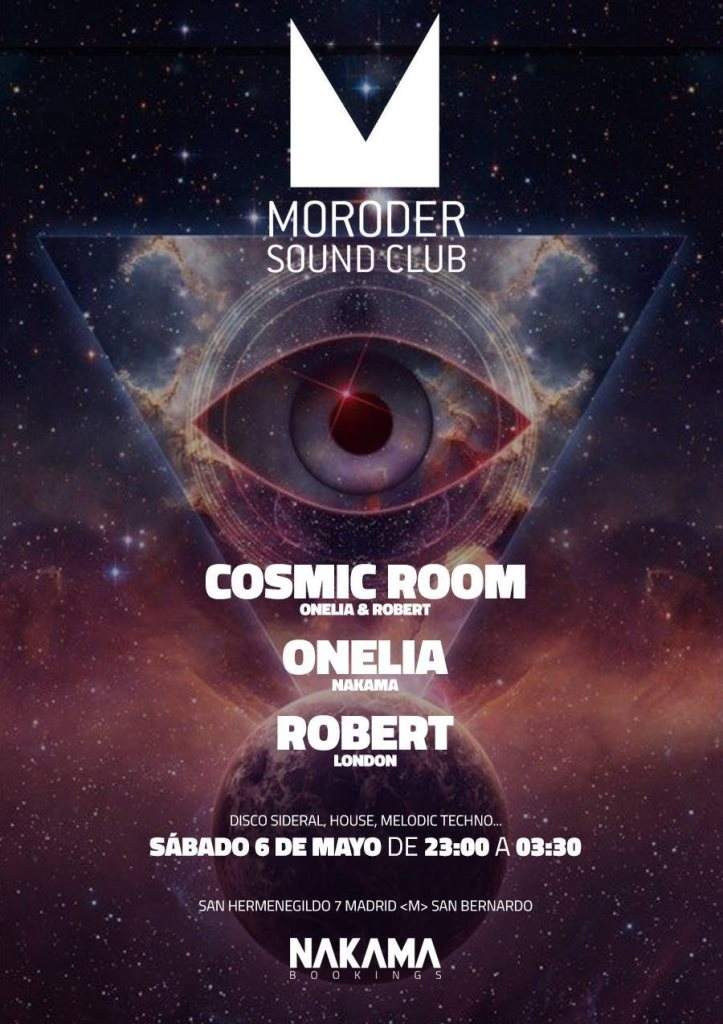 cosmic Room party - Flyer front