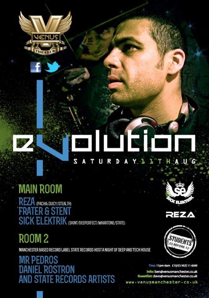 Evolution with Reza, Frater&stent & More - フライヤー表