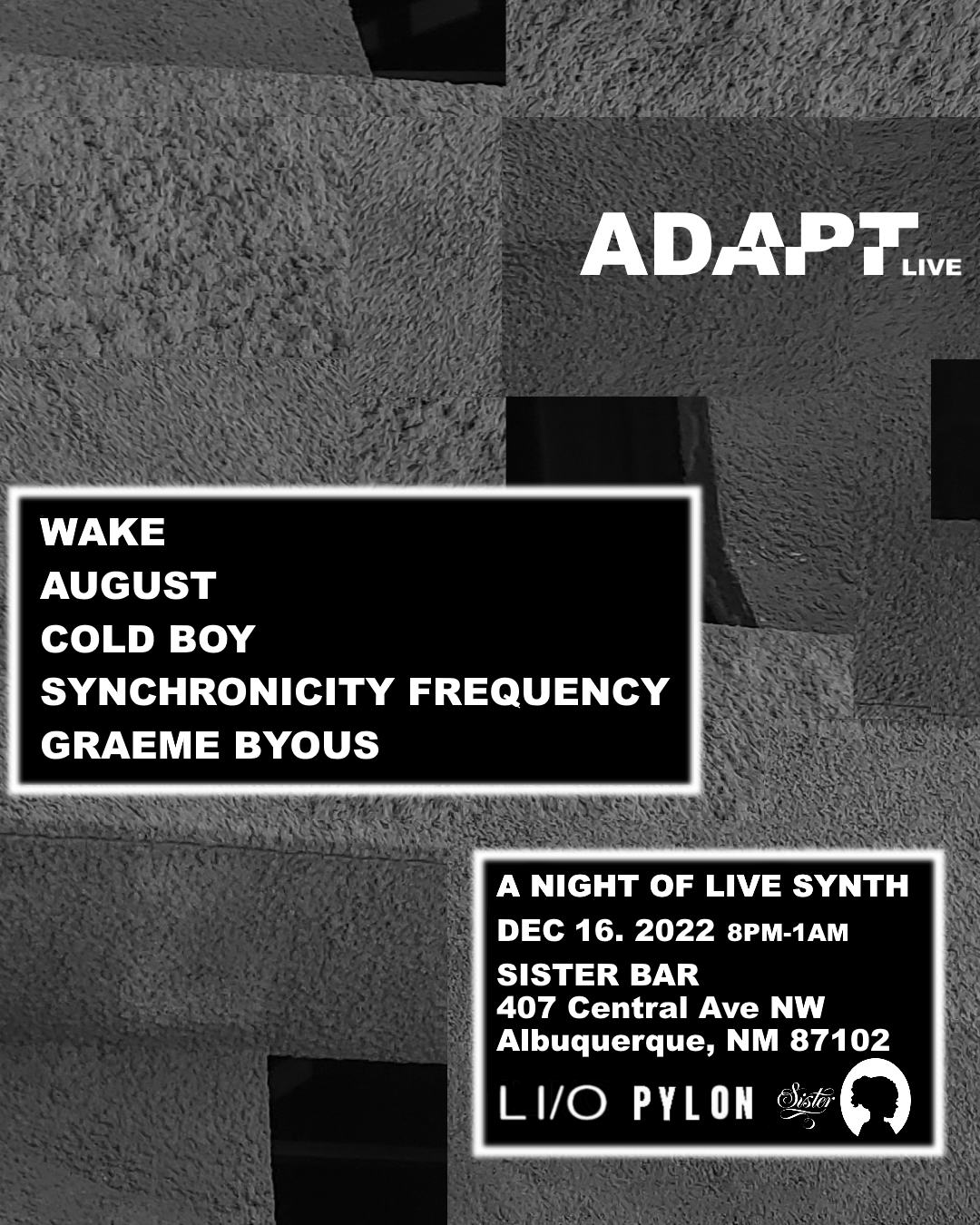 ADAPT: Live - A Night of Live Synth - Página frontal