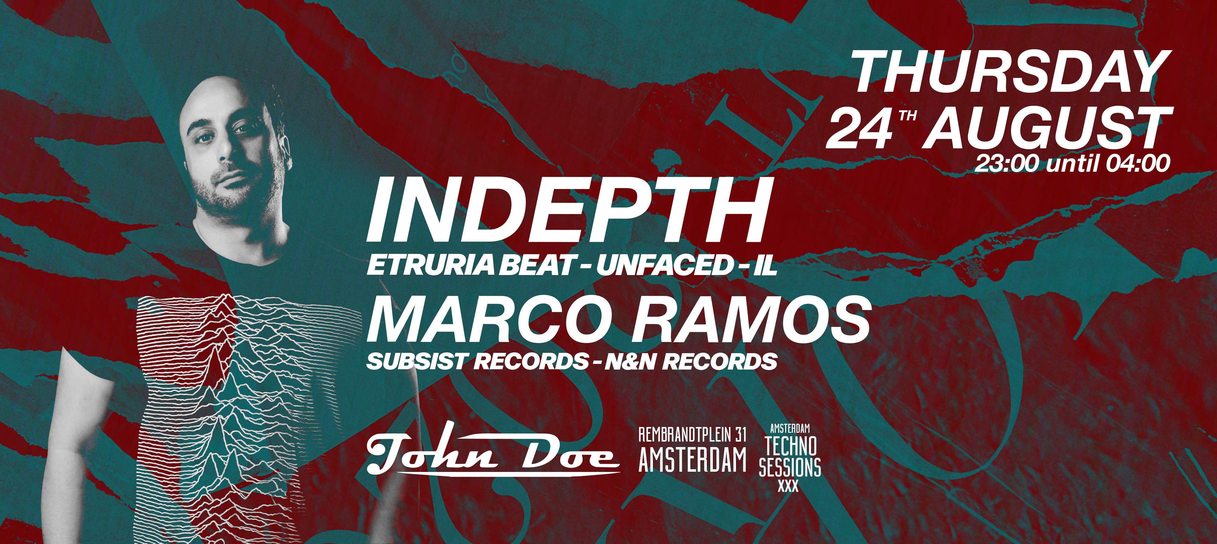 Amsterdam Techno Sessions with Indepth (Etruria Beat - UNFACED) IL - フライヤー表