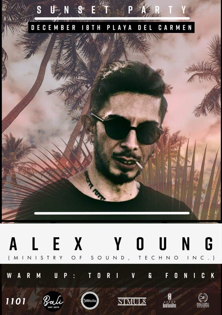 Sunset Party with Alex Young - フライヤー表