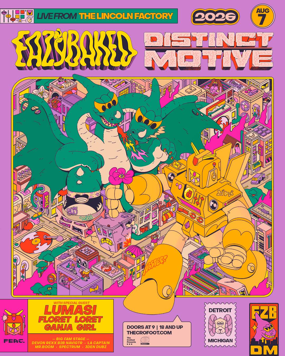 sold out** EAZYBAKED x DISTINCT MOTIVE at Lincoln Factory, Detroit