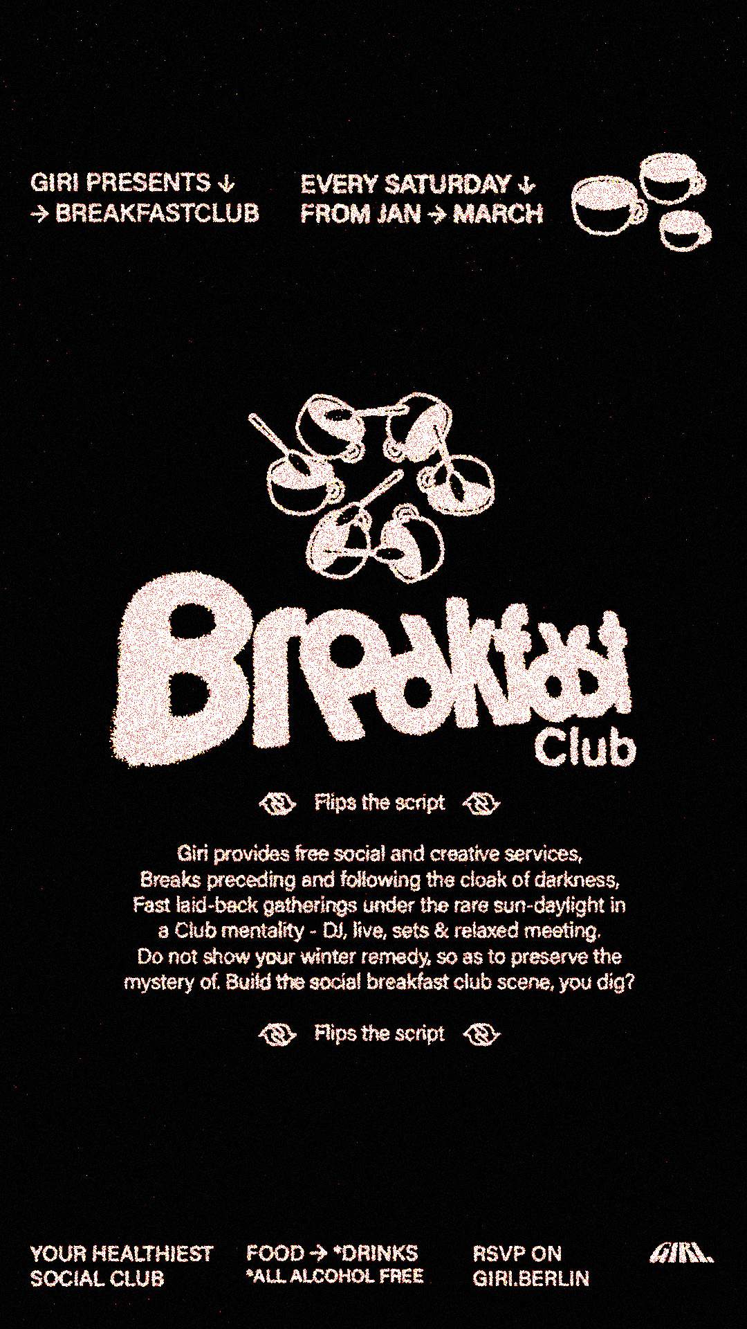 Breakfast club: Delirio - フライヤー裏