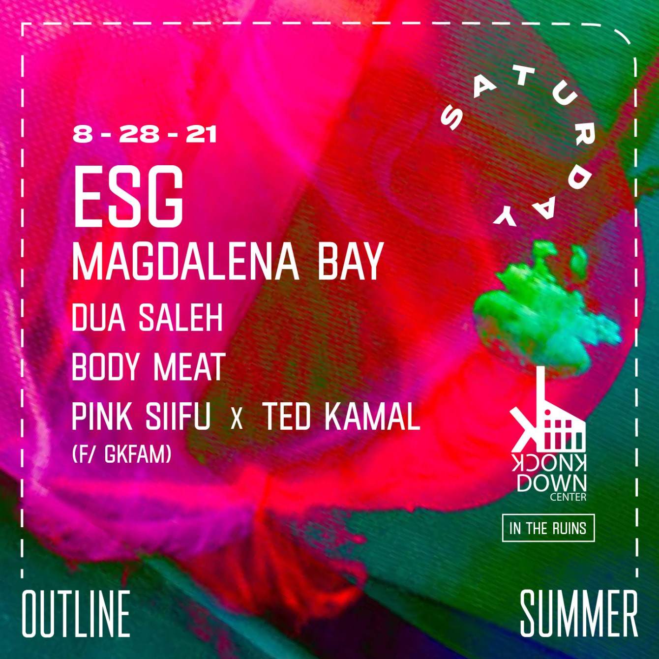 Outline: Summer [ESG / Magdalena Bay / Dua Saleh / Body Meat / Pink Siifu] - フライヤー表