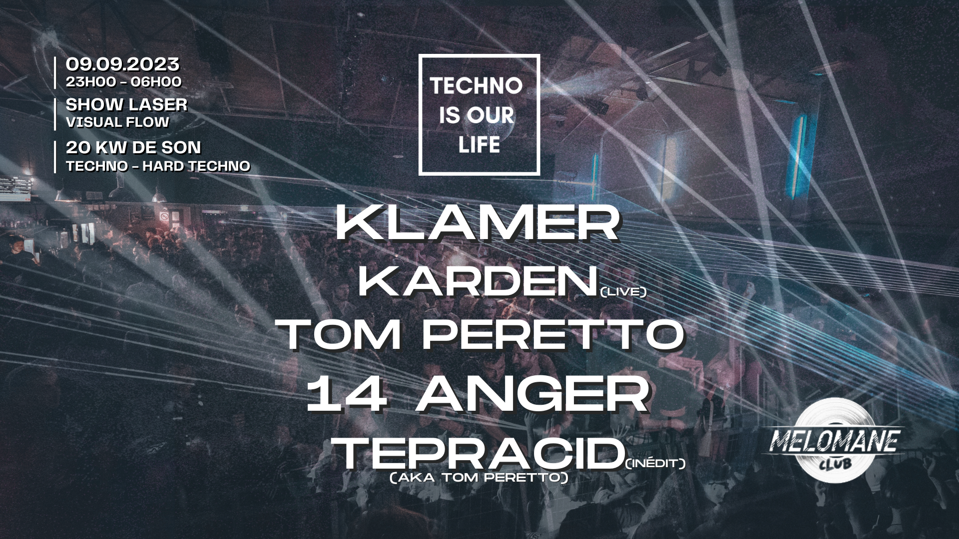 Techno Is Our Life with KLAMER - 14 Anger - Karden - Tom Peretto - TePrAcId - Página frontal