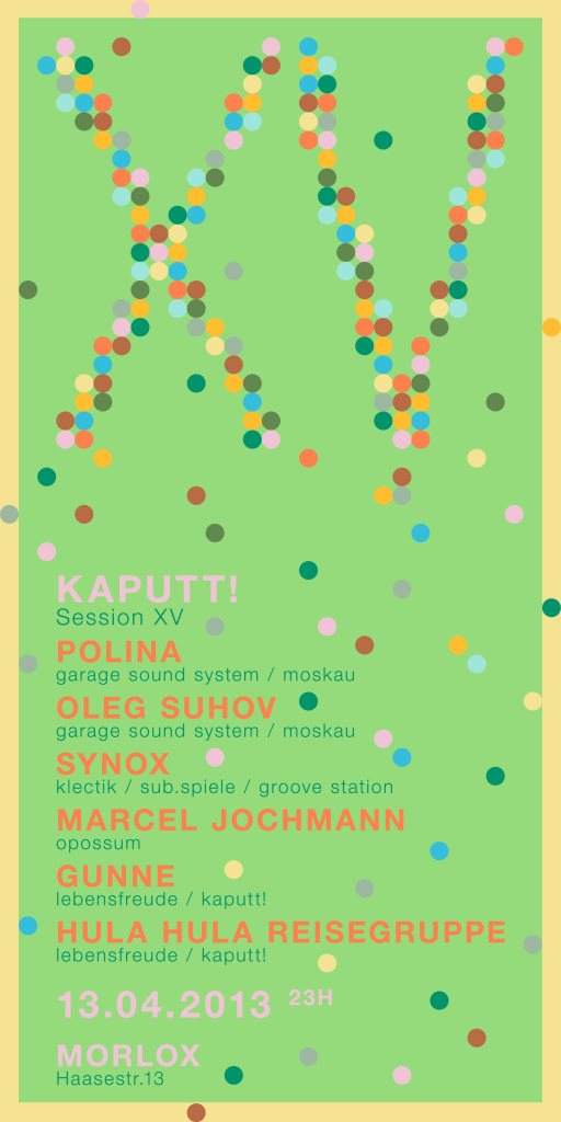 Kaputt!: Session XV - Página frontal