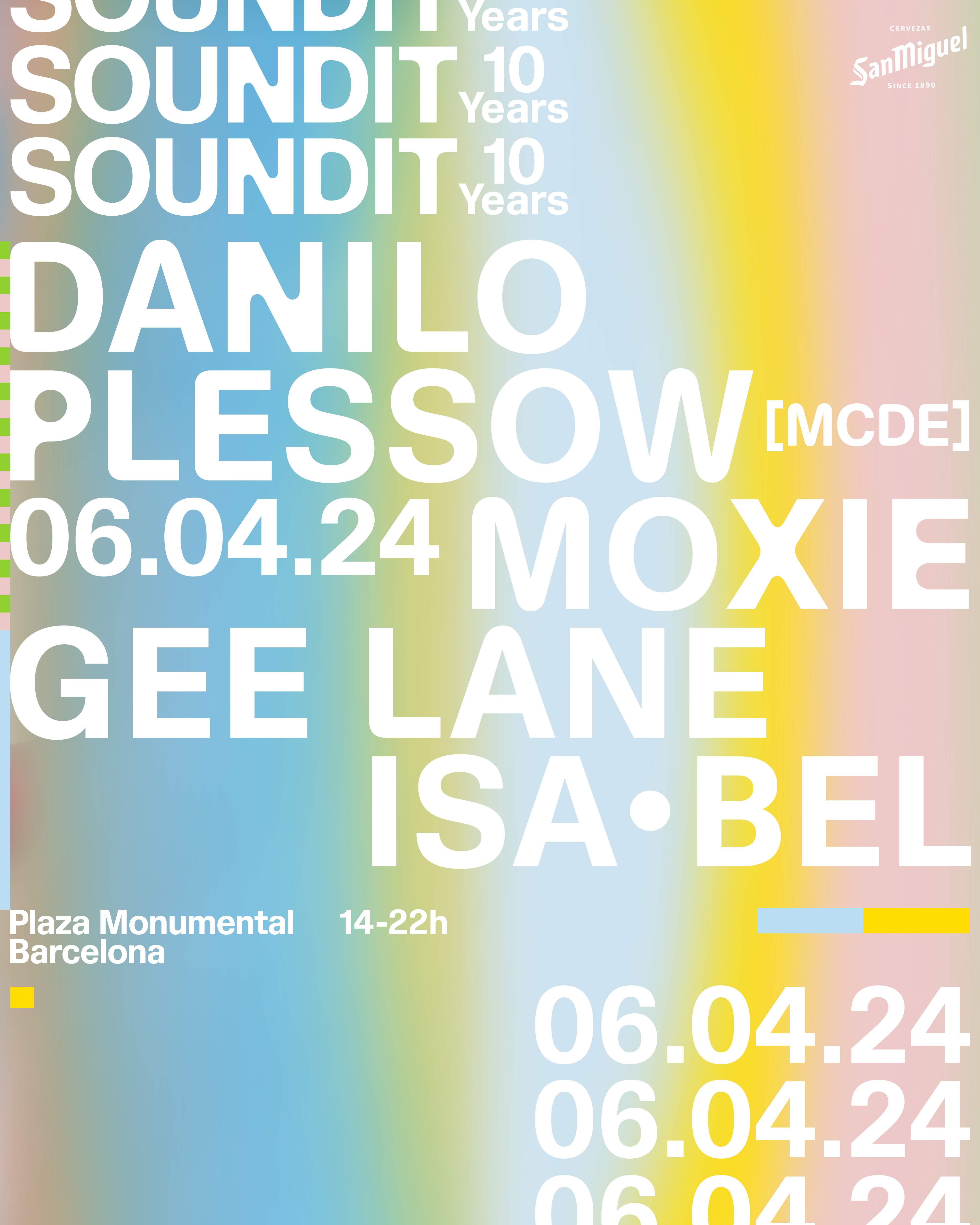// SOLD OUT// SOUNDIT Plaza: Danilo Plessow (MCDE), Moxie, Gee Lane, Isa·bel - Página trasera