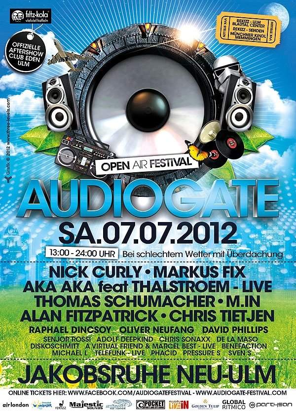 Audiogate Open Air 2012 with Nick Curly, AKA AKA vs Thalstroem & More - フライヤー表