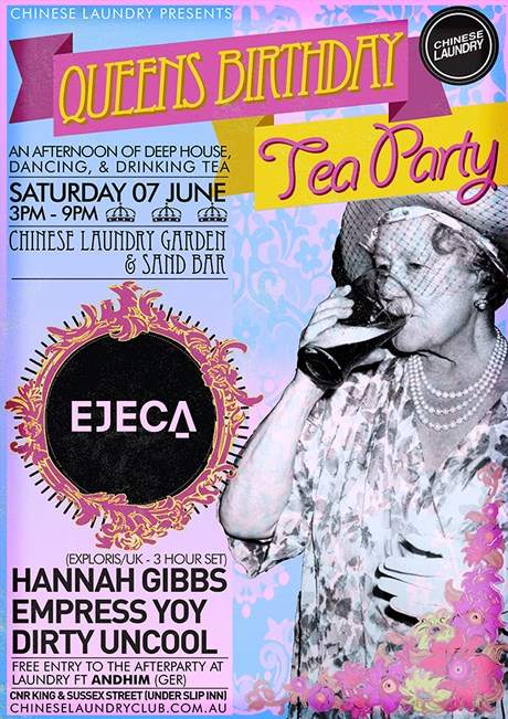 Queen's Birthday Tea Party feat. Ejeca - Página frontal