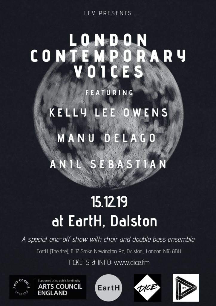 London Contemporary Voices feat. Kelly Lee Owens, Manu Delago & Anil Sebastian - フライヤー表