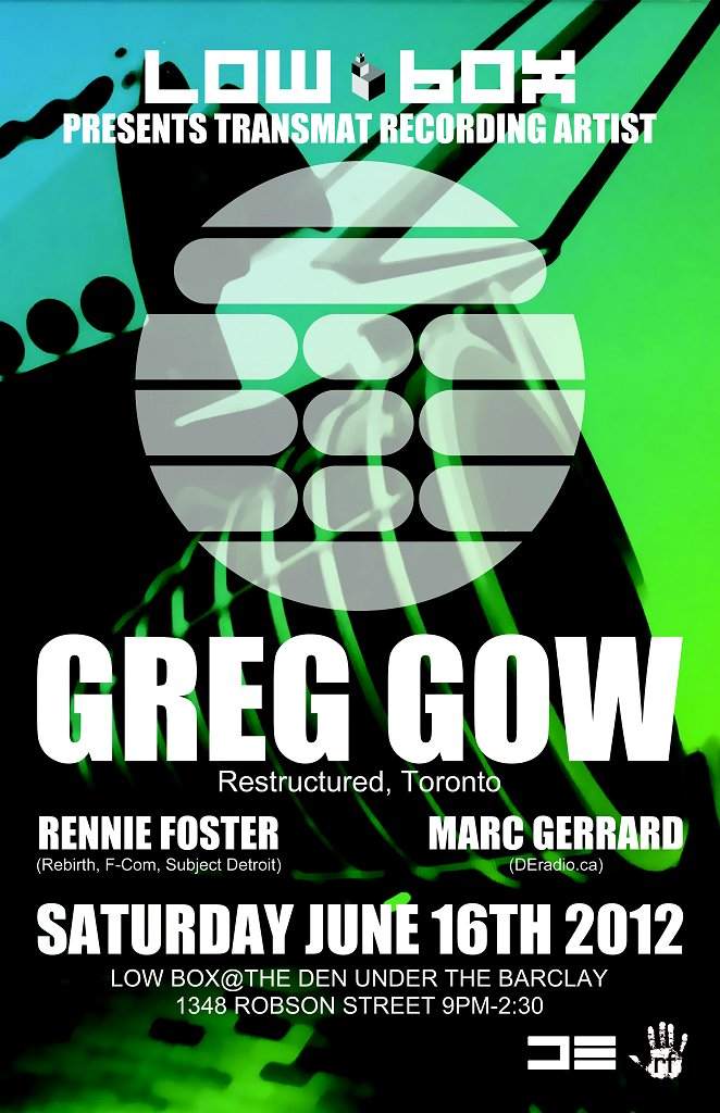 LOW BOX presents: Greg Gow - フライヤー表