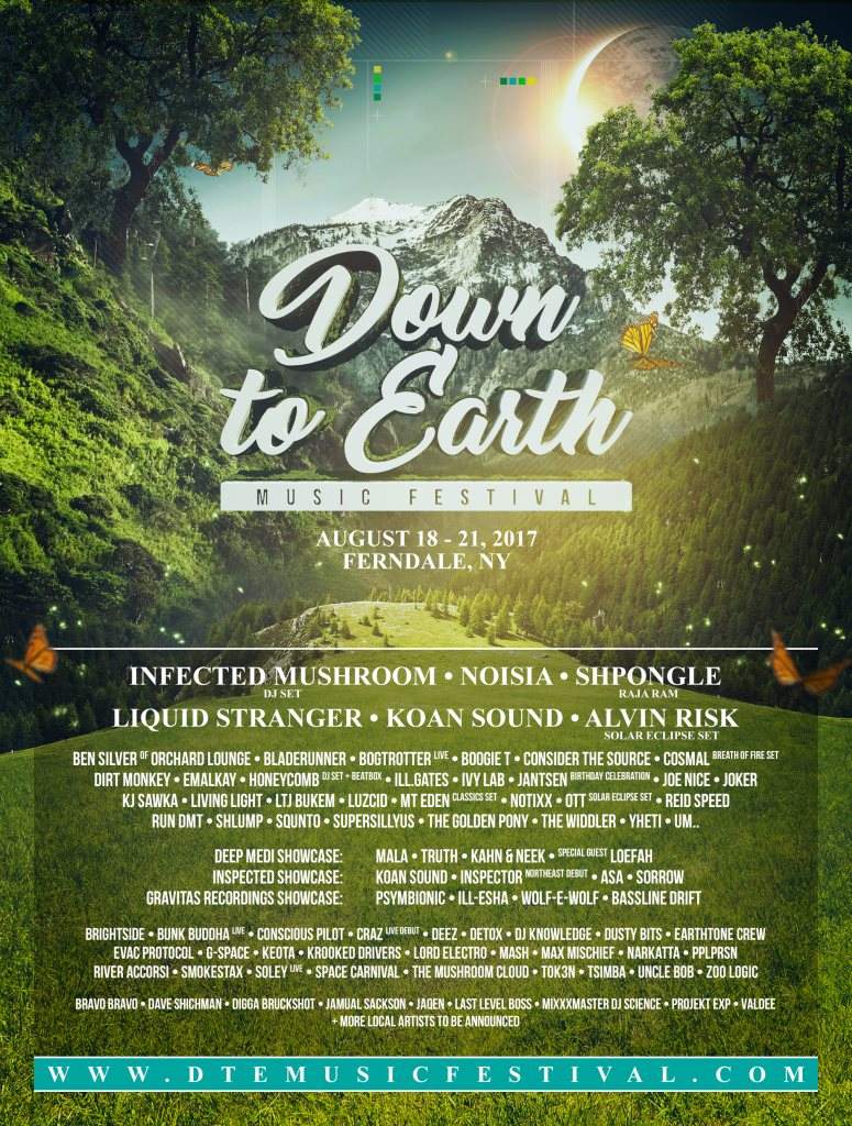 Down to Earth Music Festival 2017 - フライヤー表