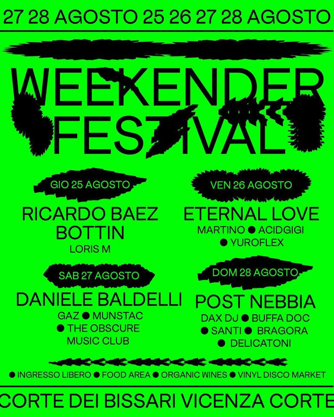 Weekender Festival - フライヤー表
