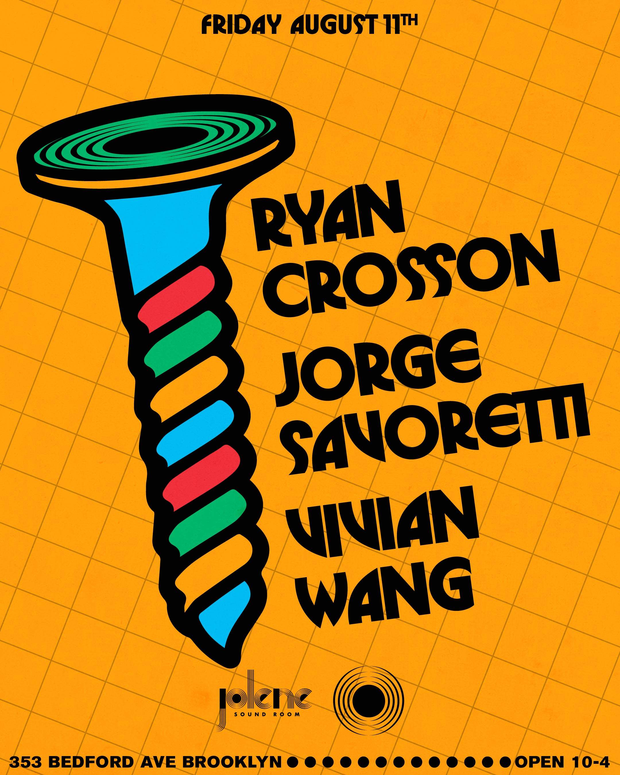 Jorge Savoretti, Ryan Crosson & Vivian Wang - フライヤー表