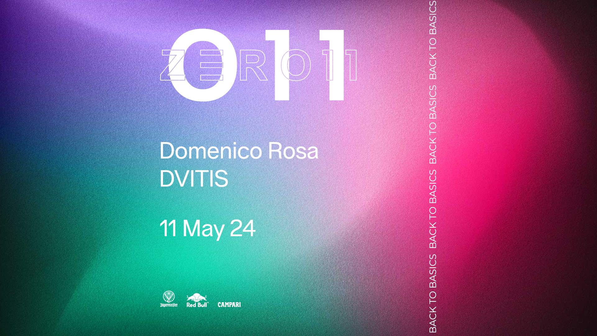 Zero11 pres. Back To Basics with Domenico Rosa, DVITIS - Página frontal