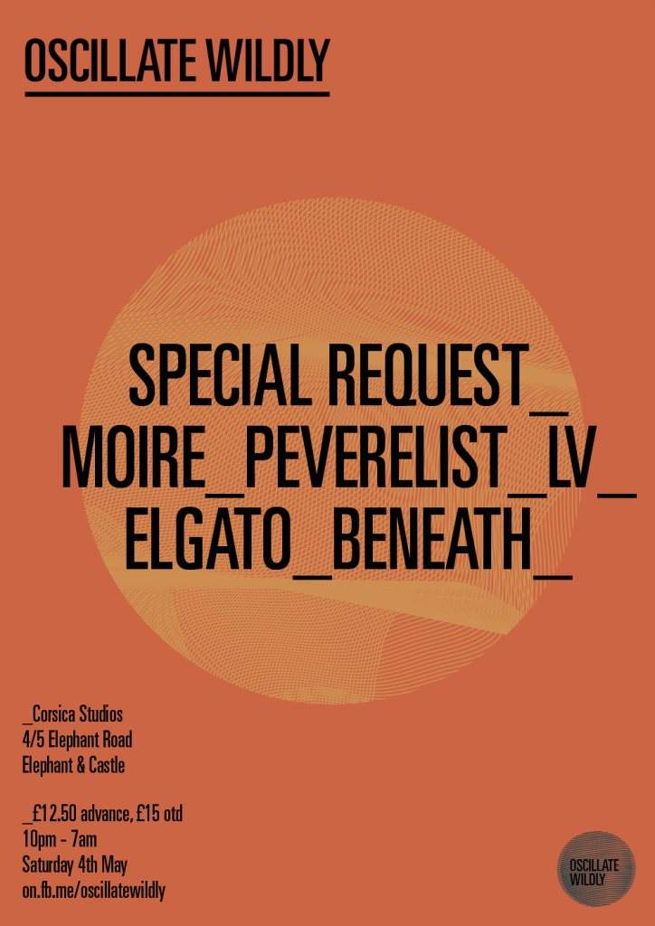 Oscillate Wildly presents: Special Request, Moiré, Peverelist, LV, Elgato & Beneath - Página trasera