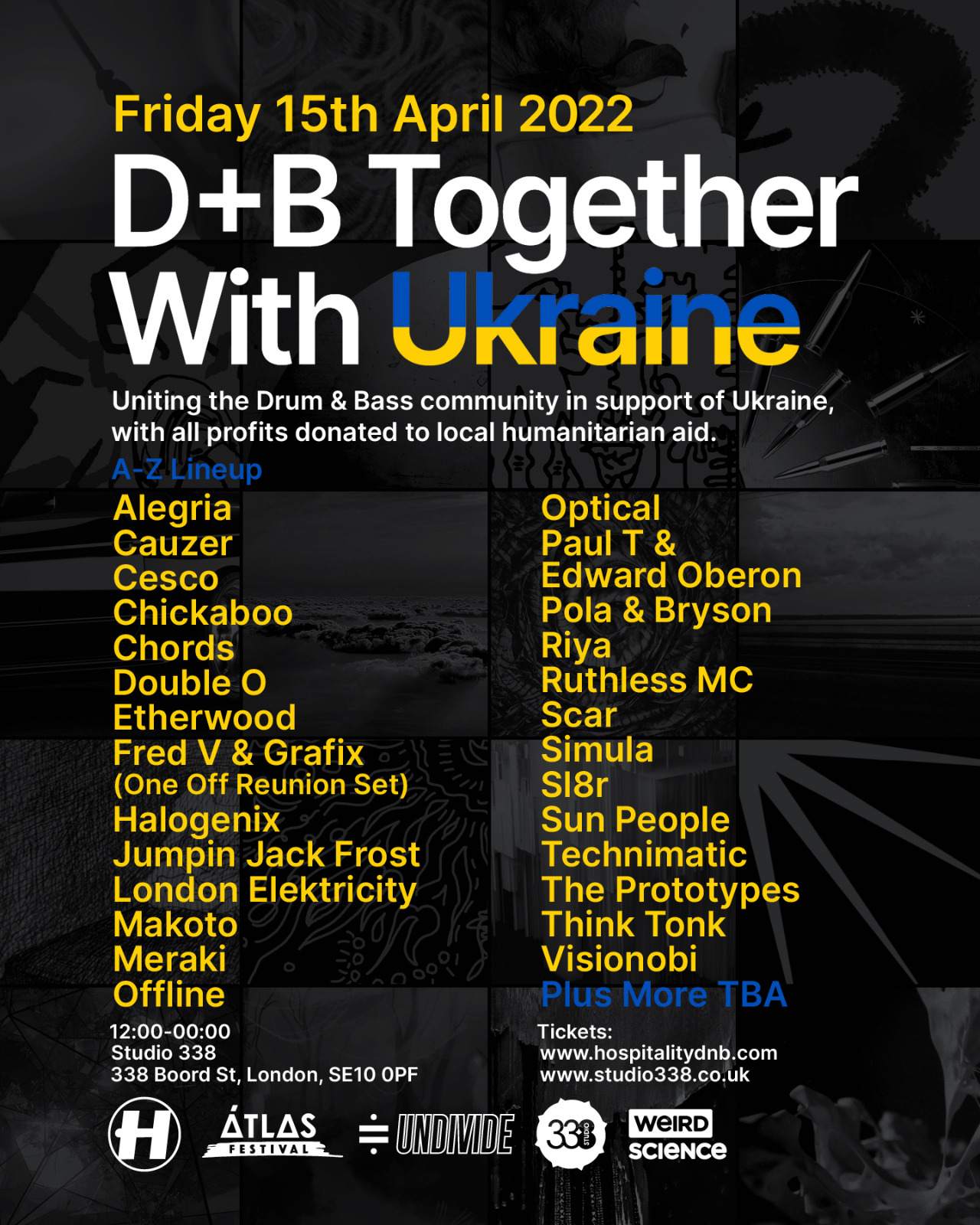 D+B Together with Ukraine - フライヤー裏