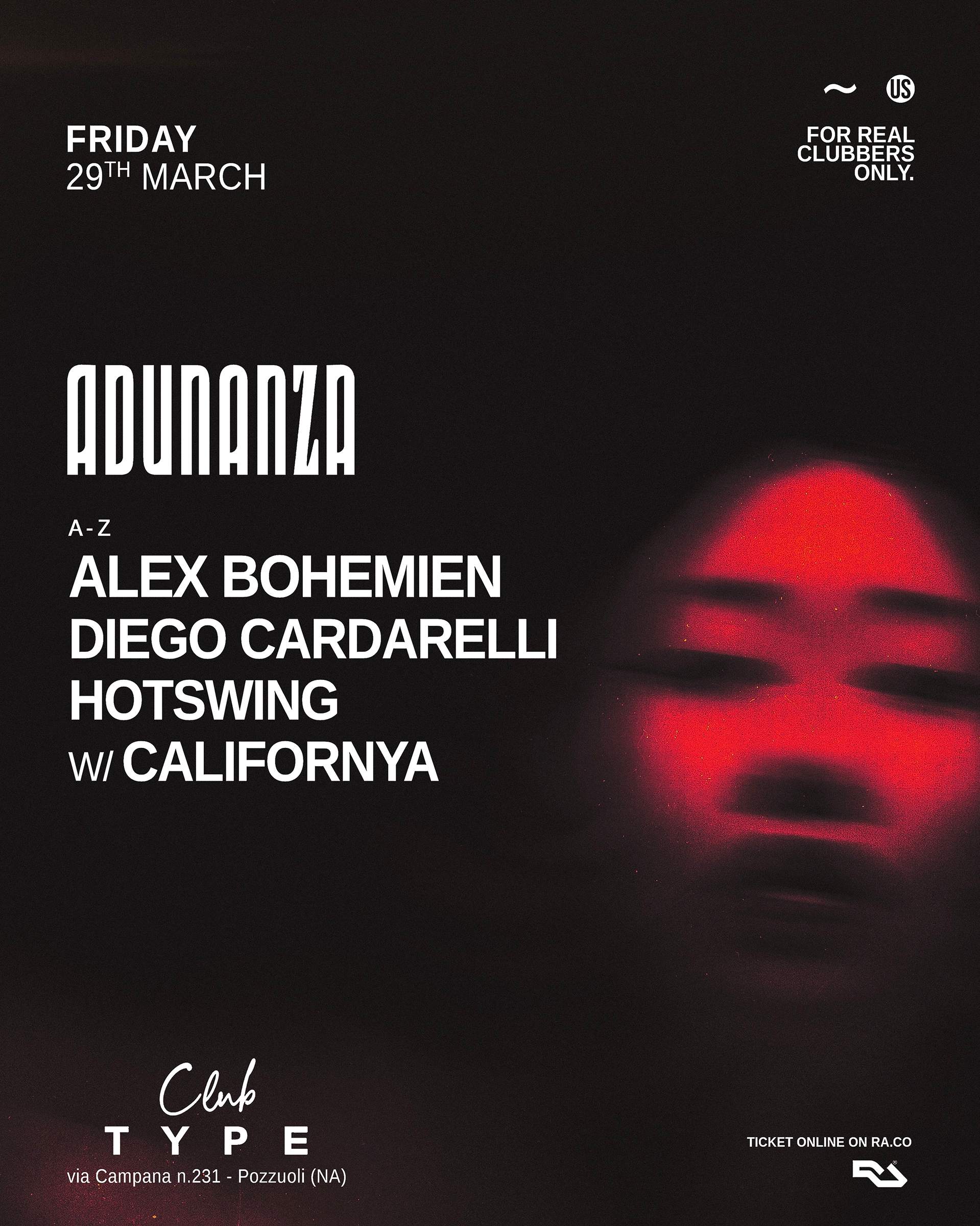 ADUNANZA ~ 41 • Alex Bohemien + DIEGO CARDARELLI + HOTSWING + Californya - Página trasera