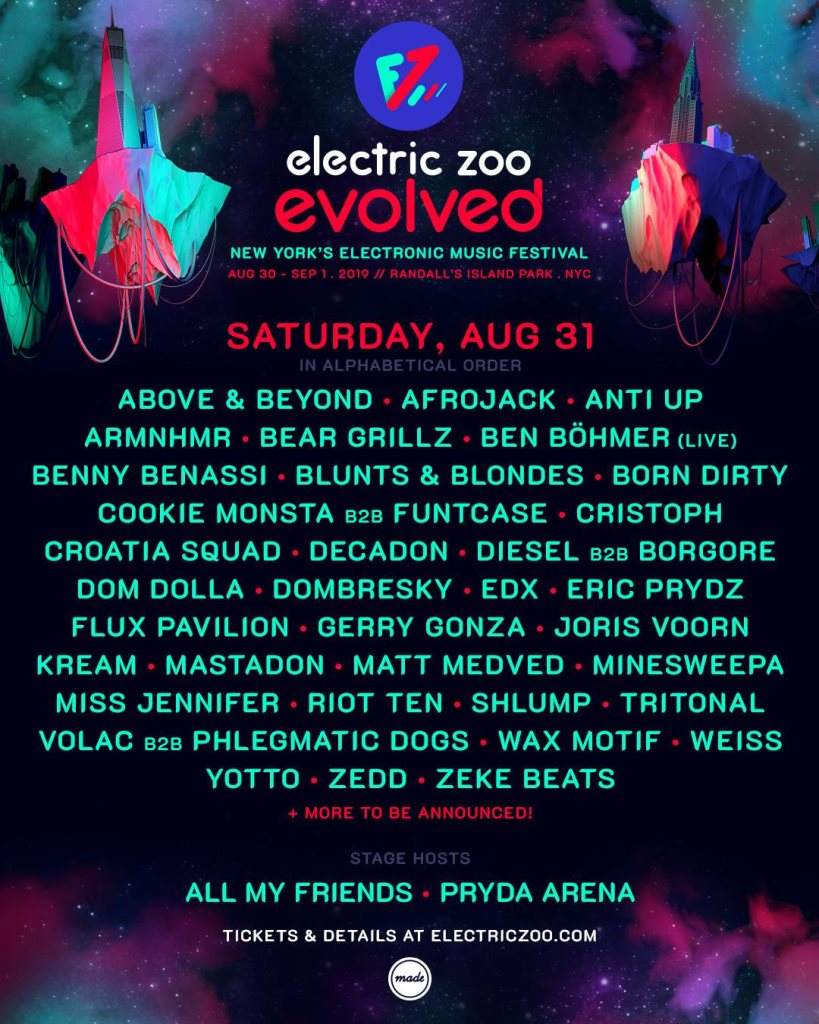 Electric Zoo: Evolved - Saturday - Página frontal