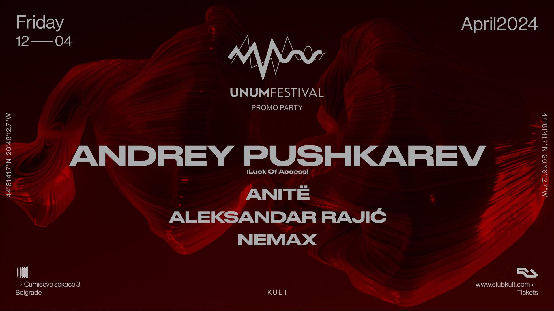 UNUM festival promo party w/ Andrey Pushkarev at KULT |12.04. - Página trasera
