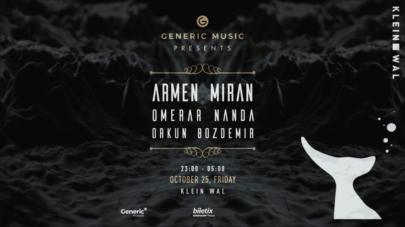 Generic Music presents: Armen Miran at Klein Wal - Página frontal
