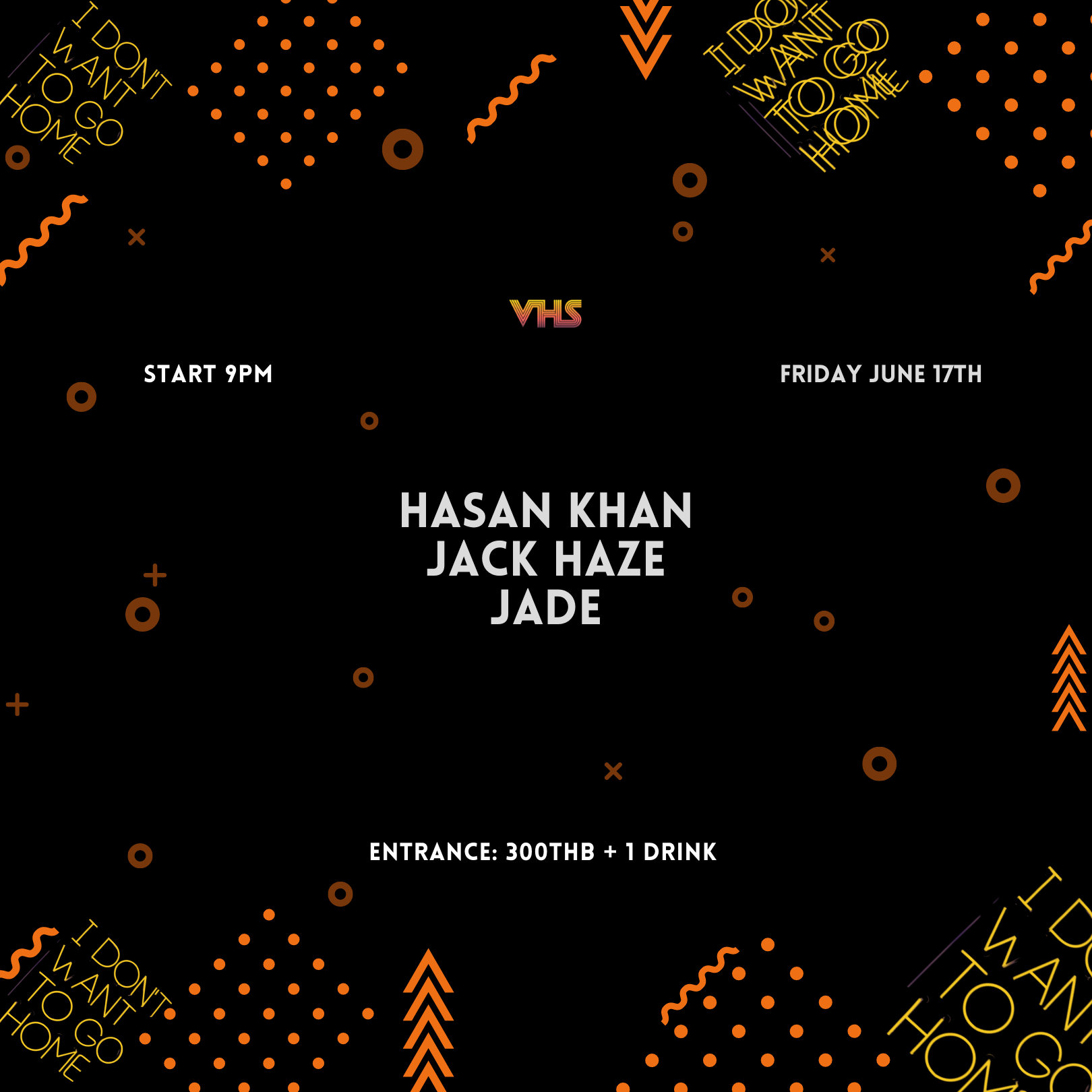 A Techno night Hasan Khan, Jade & Jack Haze at VHS - Página trasera