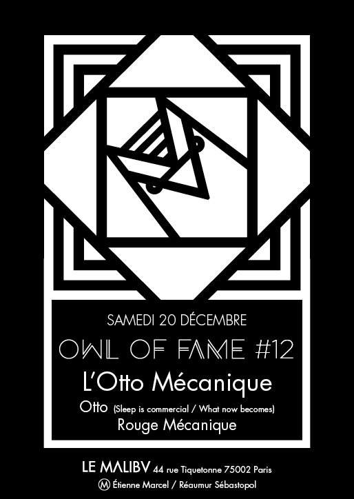Owl of Fame #12 - L'otto Mécanique - フライヤー表