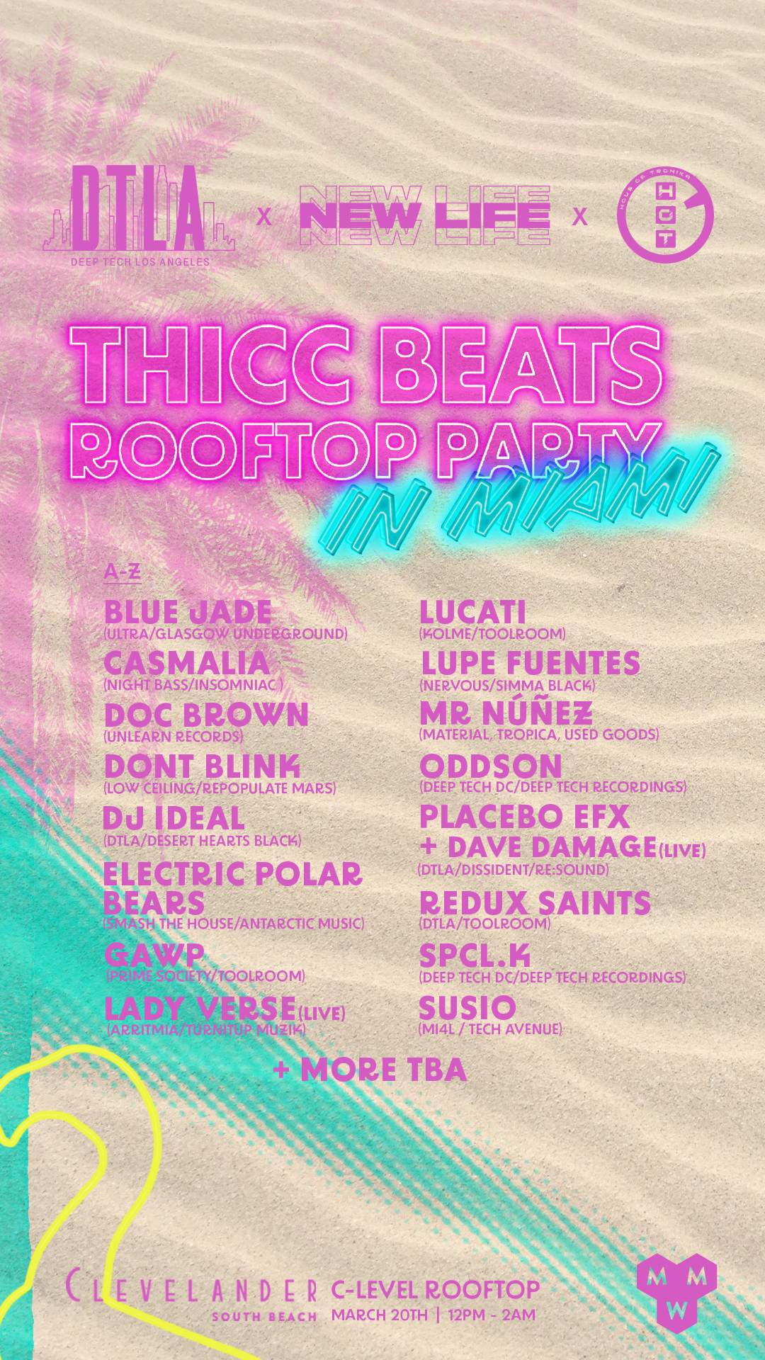 DTLA x New Life Sounds x HOT presents: 'Thicc Beats Rooftop Party' Miami Music Week - Página frontal
