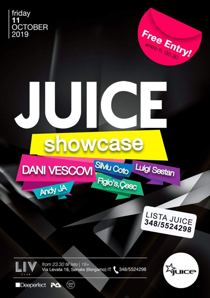 Juice Showcase - フライヤー表