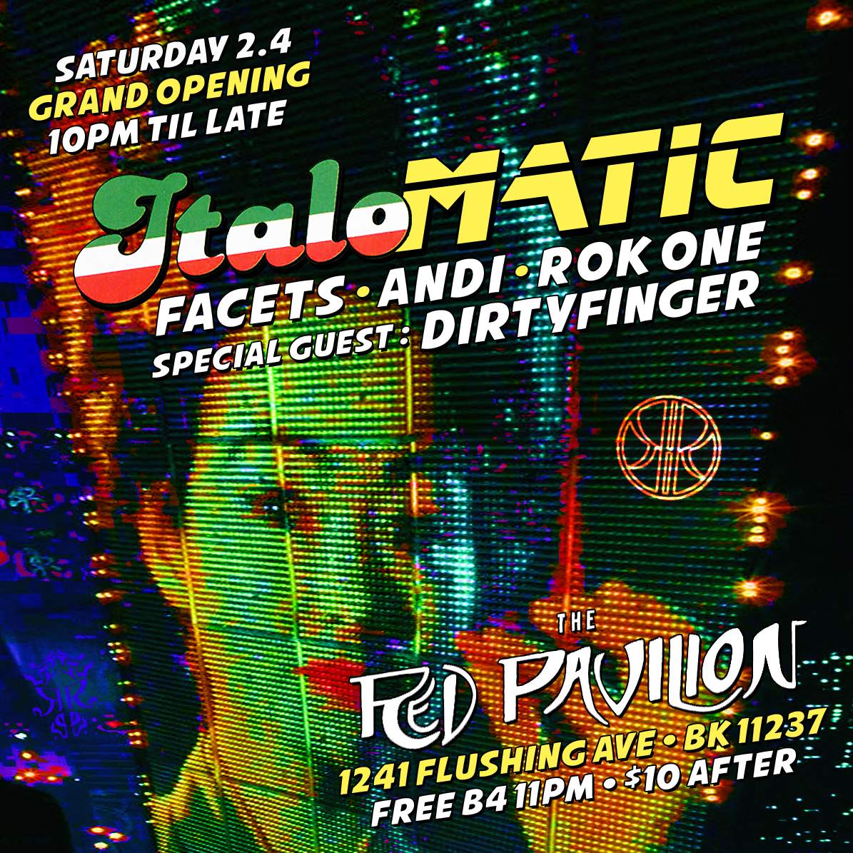 Italomatic at The Red Pavilion (Grand Opening) - フライヤー表