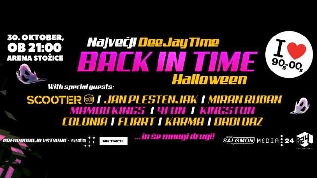 Deejay Time Back In Time feat. Scooter & Dance Stars of 90s & 00s - フライヤー表