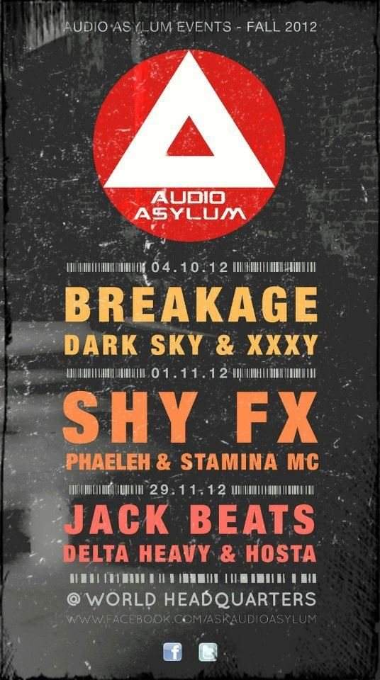 Audio Asylum 1st Birthday: Shy FX & Phaeleh - Página frontal