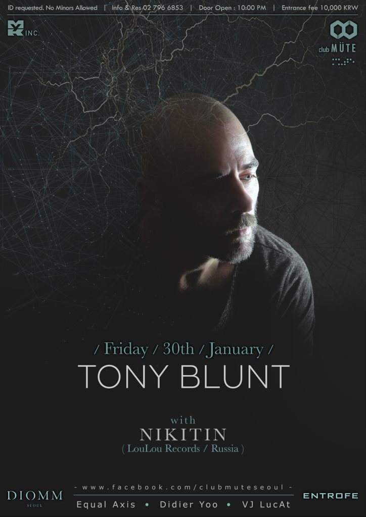 Tony Blunt with Nikitin at Club Müte - フライヤー表