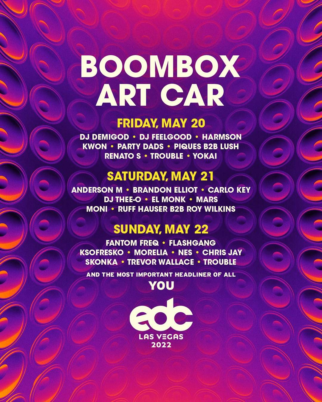 Boombox Art Car (EDC) - Página frontal