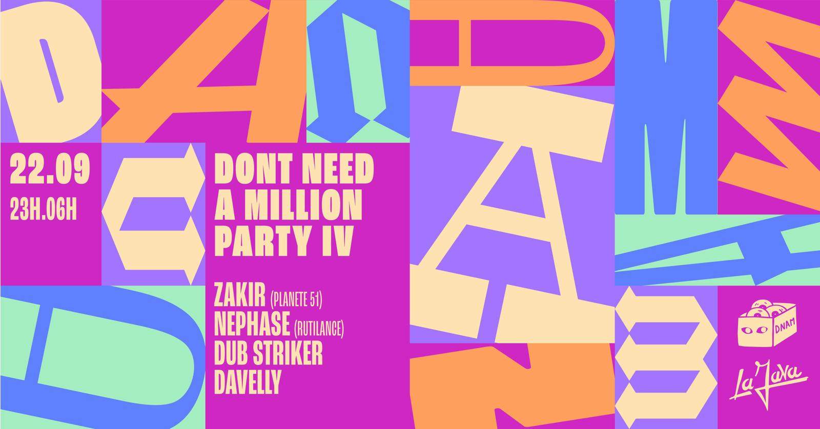 La Java: 'Don't Need A Million Party IV' - Página frontal