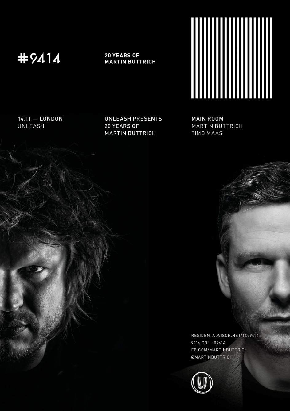 Unleash: #9414, Martin Buttrich 20 Year Tour with Timo Maas - Página frontal
